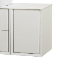 BELLAGIO Шкафчик подвесной с одной дверцей, совместимый с базой под раковину, 35x46x48 54862 Bianco opaco, 35x46x48 - Gidratop.ru изображение