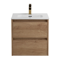 KRAFT База под раковину подвесная с двумя выкатными ящиками, Rovere Nebrasca Nature, 500x460x500, KRAFT-500-2C-SO-RNN - Gidratop.ru изображение