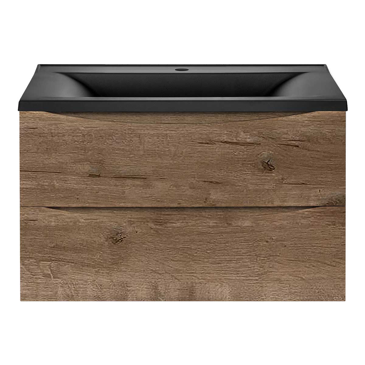 База под раковину Mia 750 подвесная, 2 выкатных ящика soft close, V.Oak - Gidratop.ru изображение