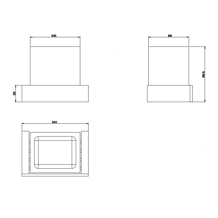 Gessi Rettangolo стакан подвесной, цвет: хром/белый - Gidratop.ru изображение