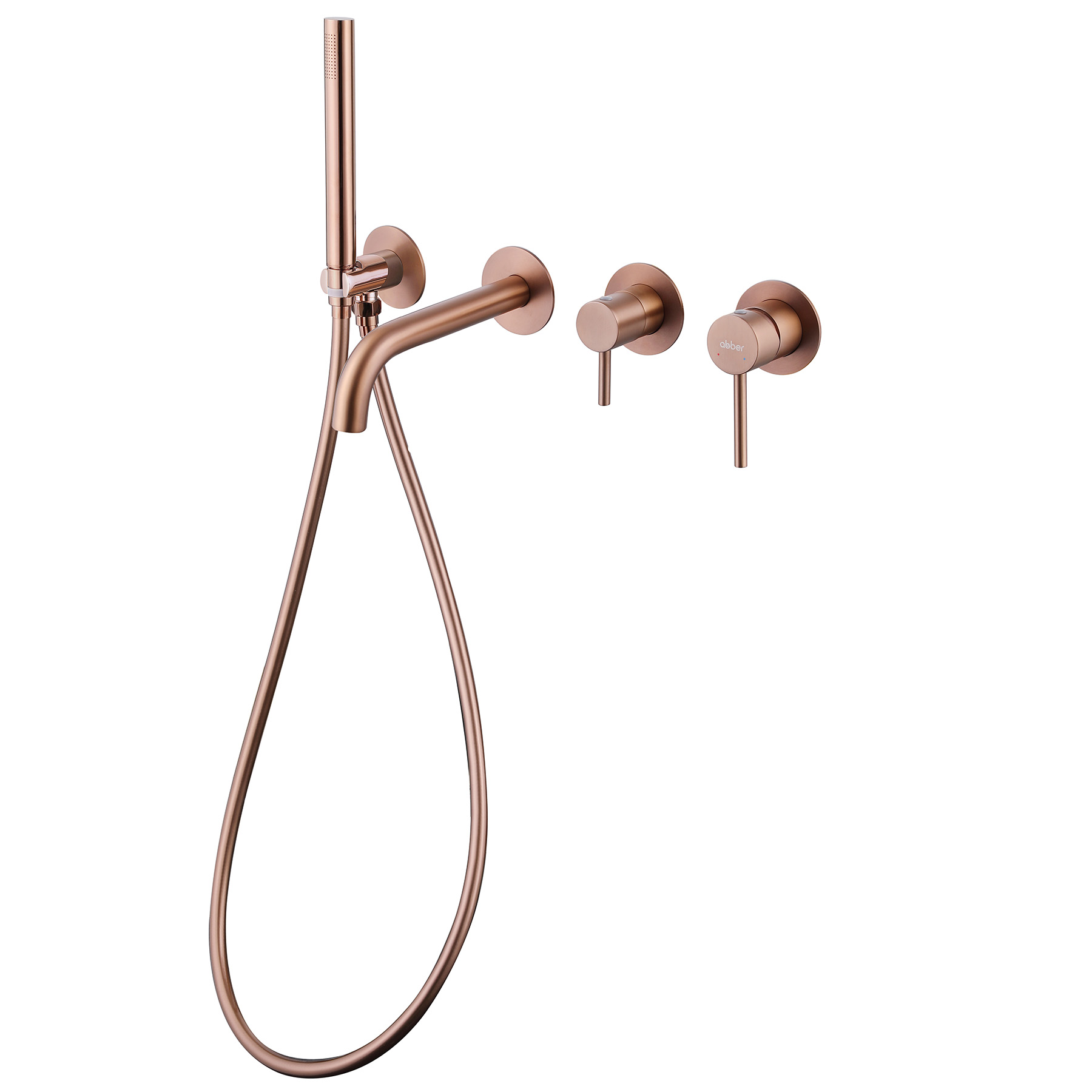 Смеситель ABBER Wasser Kreis AF8130MRG для ванны скрытого монтажа, розовое золото матовое - Gidratop.ru изображение