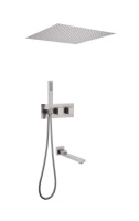 Душевая система ABBER Daheim AF8254SP скрытого монтажа с изливом, термостат, сатин - Gidratop.ru изображение