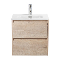 KRAFT База под раковину подвесная с двумя выкатными ящиками, Rovere Galifax Bianco, 500x460x500, KRAFT-500-2C-SO-RGB - Gidratop.ru изображение