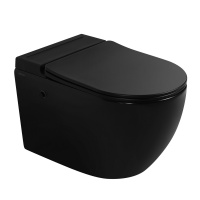 Унитаз ABBER Bequem AC1108PMB подвесной черный матовый с импульсным смывом - Gidratop.ru изображение
