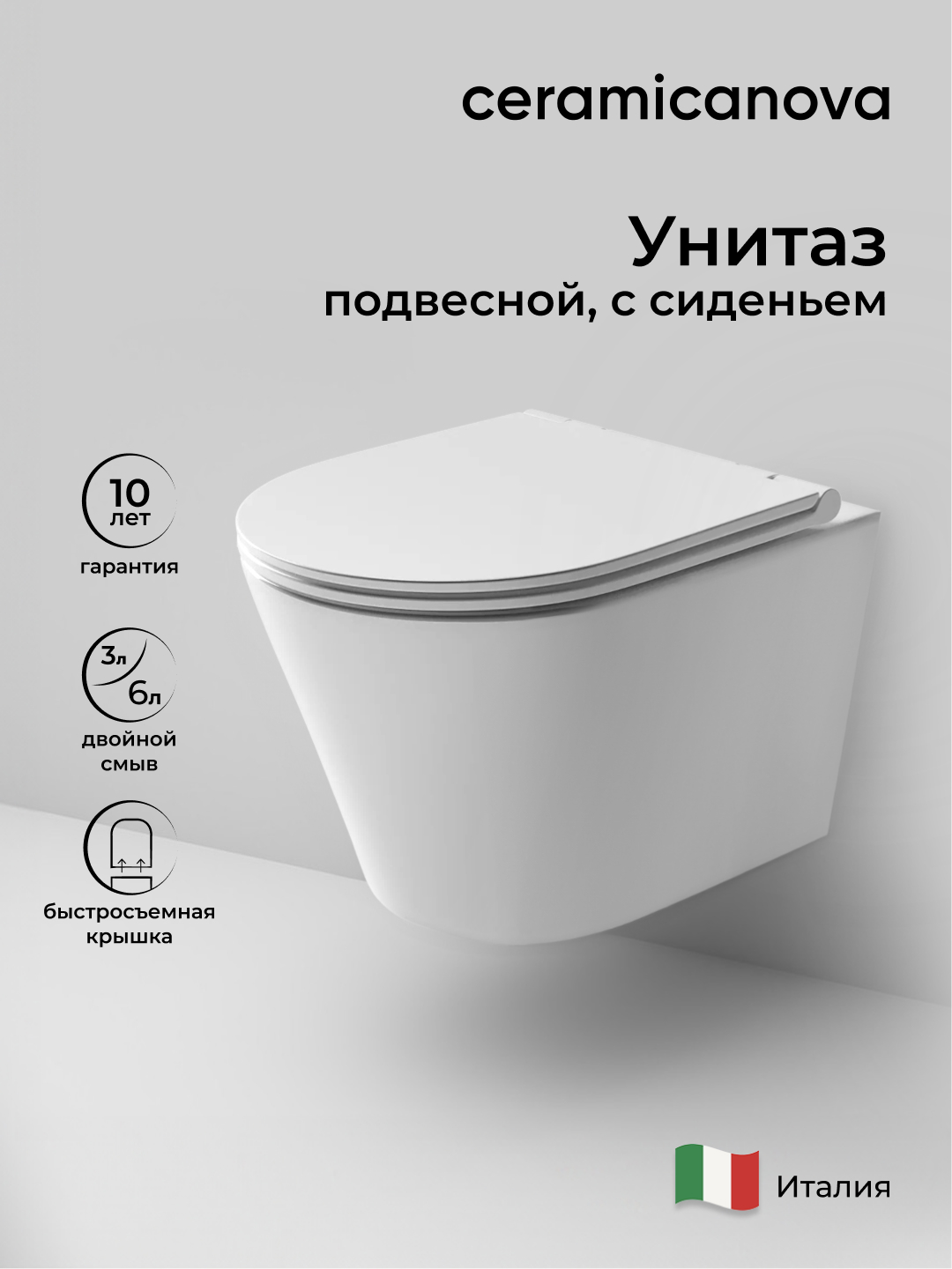 Подвесной унитаз Forma Rimless - Gidratop.ru изображение
