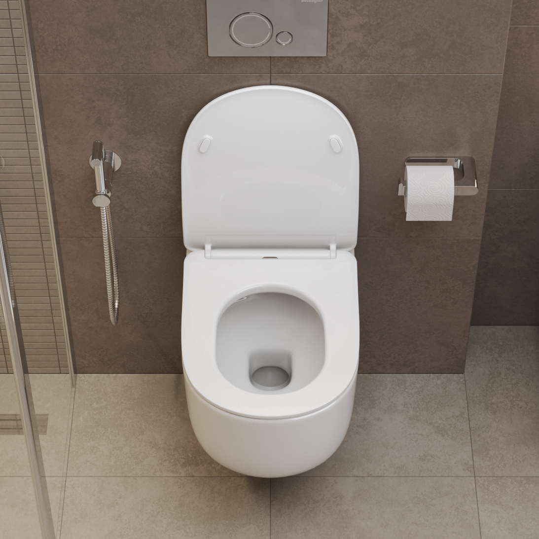 Унитаз подвесной безободковый BelBagno SOFT-TOR BB084CH-TOR/BB2034SC - Gidratop.ru изображение