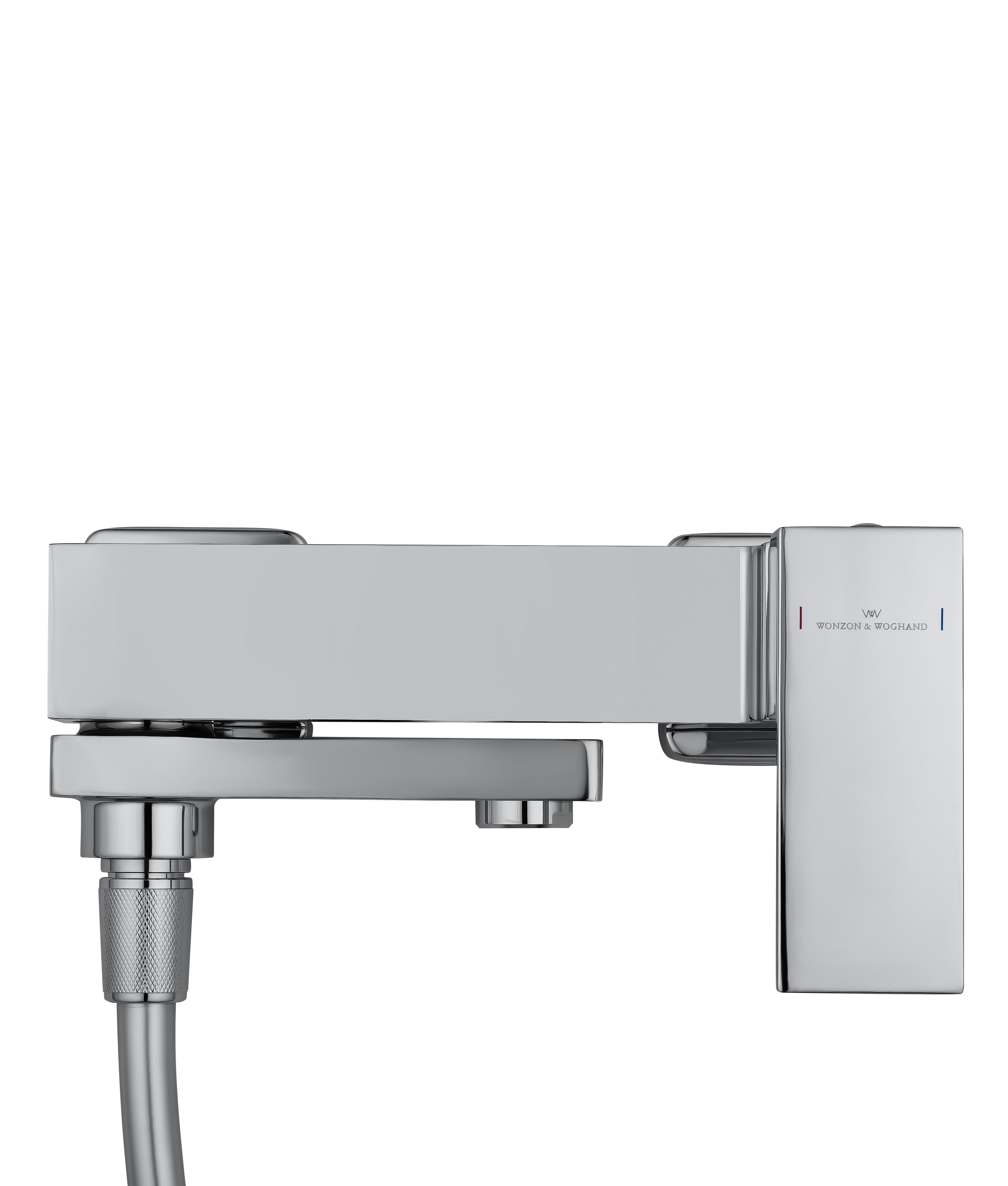 Смеситель для ванны с душем WONZON & WOGHAND CUBE, Хром (WW-88639016-CR) - Gidratop.ru изображение