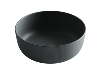 Раковина накладная круглая 356x356x135, цвет темный антрацит матовый - Gidratop.ru изображение