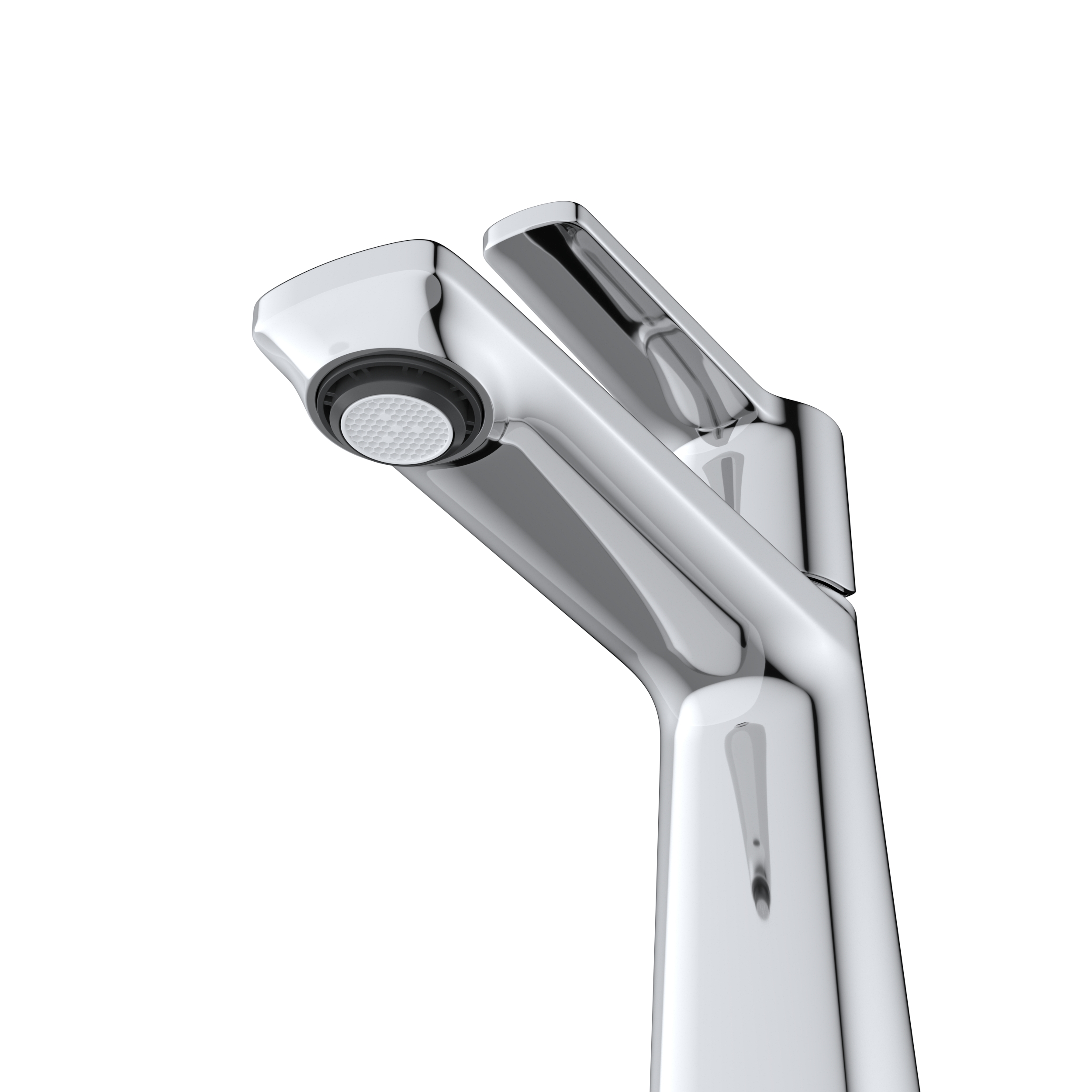 LUX-LS-01-W0 Смеситель для раковины однорычажный, без донного клапана, хром - Gidratop.ru изображение