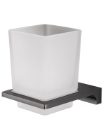 Стакан для зубных щеток с держателем WONZON & WOGHAND ECLIPSE, Темный графит (WW-9121-BGM) - Gidratop.ru изображение