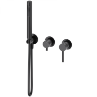 Смеситель для душевой системы встраиваемый WONZON & WOGHAND STICK, Черный матовый (WW-838017-MB) - Gidratop.ru изображение