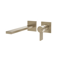 GESSI  INVERSO DIAMANTATO внешняя часть настенного смесителя для раковины, цвет: Finox Brushed Nickel - Gidratop.ru изображение