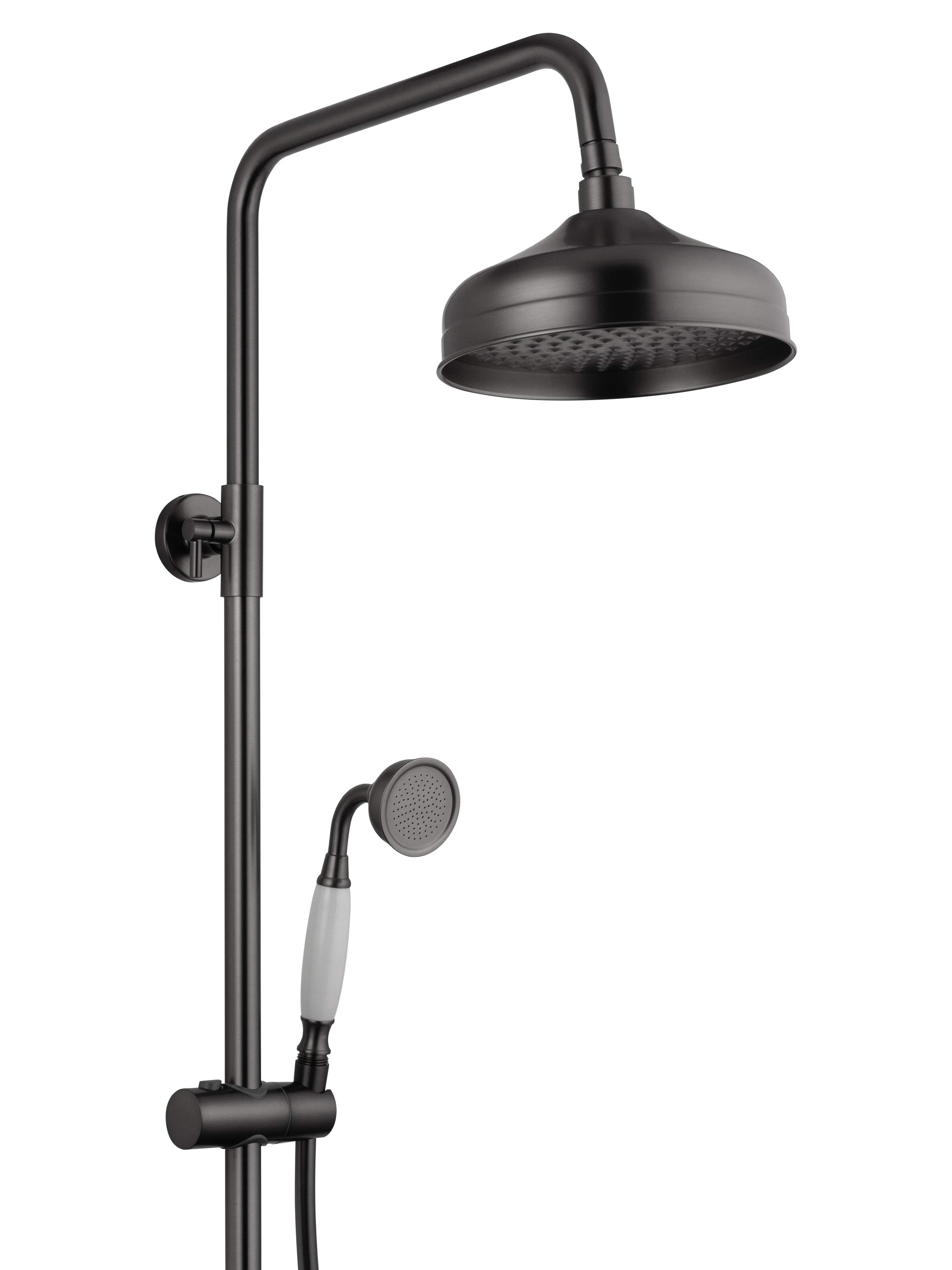 Душевая система с термостатом WONZON & WOGHAND RETRO, Темный графит (WW-B3041-BGG) - Gidratop.ru изображение