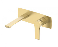 Смеситель для раковины встраиваемый WONZON & WOGHAND BRILLIANT, Брашированное золото (WW-88869079-BG) - Gidratop.ru изображение