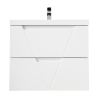 VITTORIA База под раковину подвесная с двумя выкатными ящиками, Bianco Lucido, 800x450x570, VITTORIA-800-2C-SO-BL - Gidratop.ru изображение