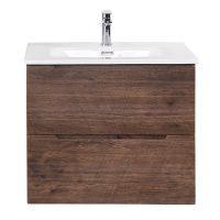 ETNA База под раковину подвесная с двумя выкатными ящиками, с доводчиками, Rovere Moro, 700x455x500, ETNA-700-2C-SO-RW-P - Gidratop.ru изображение