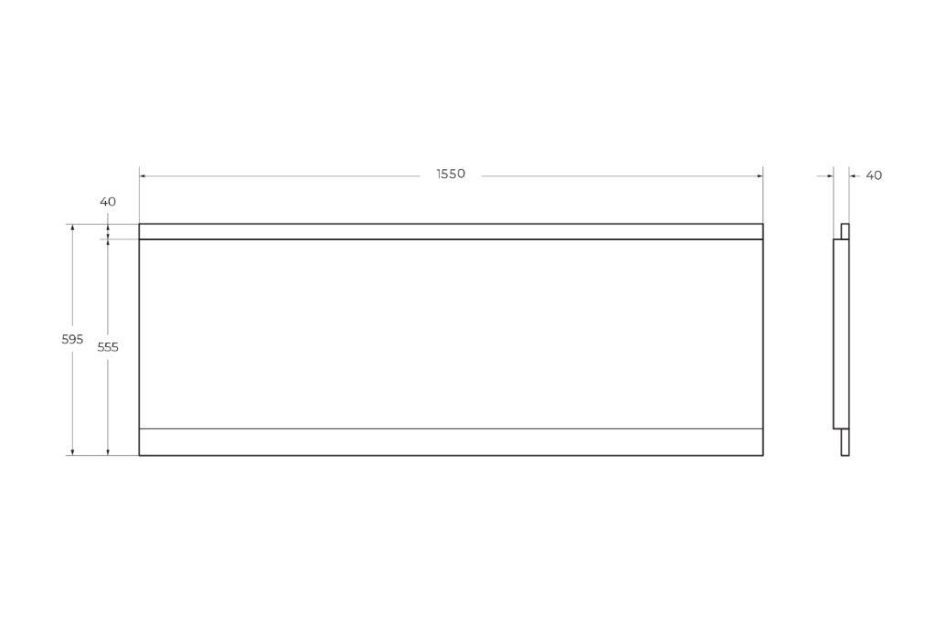 Передняя панель для акриловой ванны CEZARES ECO-155-SCR-W37 - Gidratop.ru изображение