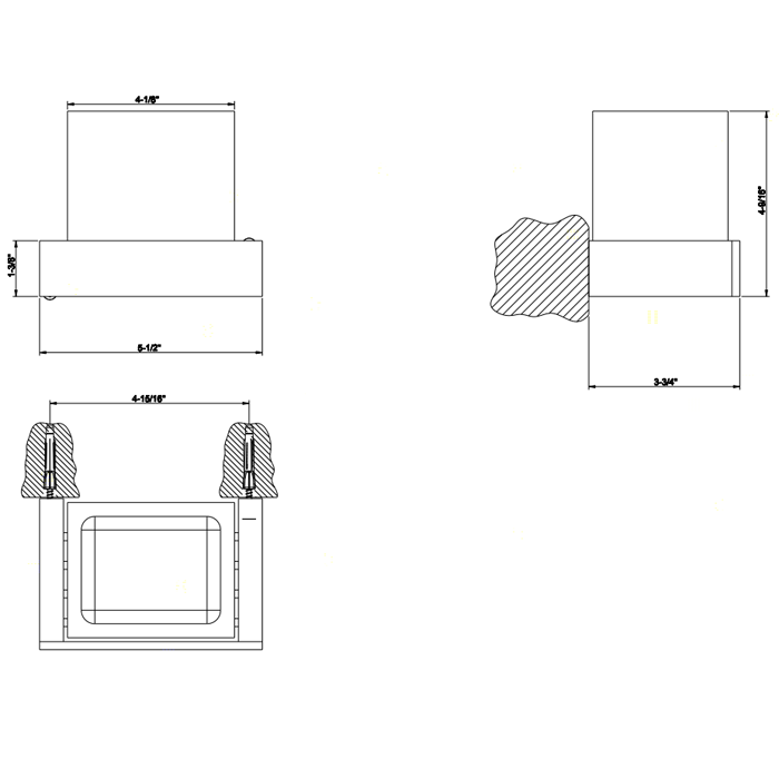 Gessi Rettangolo стакан подвесной, цвет: хром/черный - Gidratop.ru изображение