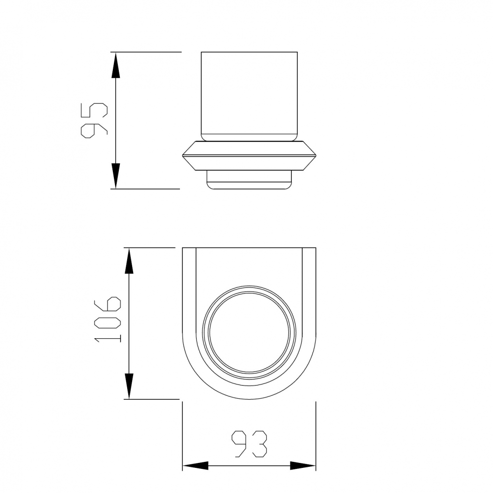 Стакан для зубных щеток ABBER Nord AA1556B черный матовый - Gidratop.ru изображение