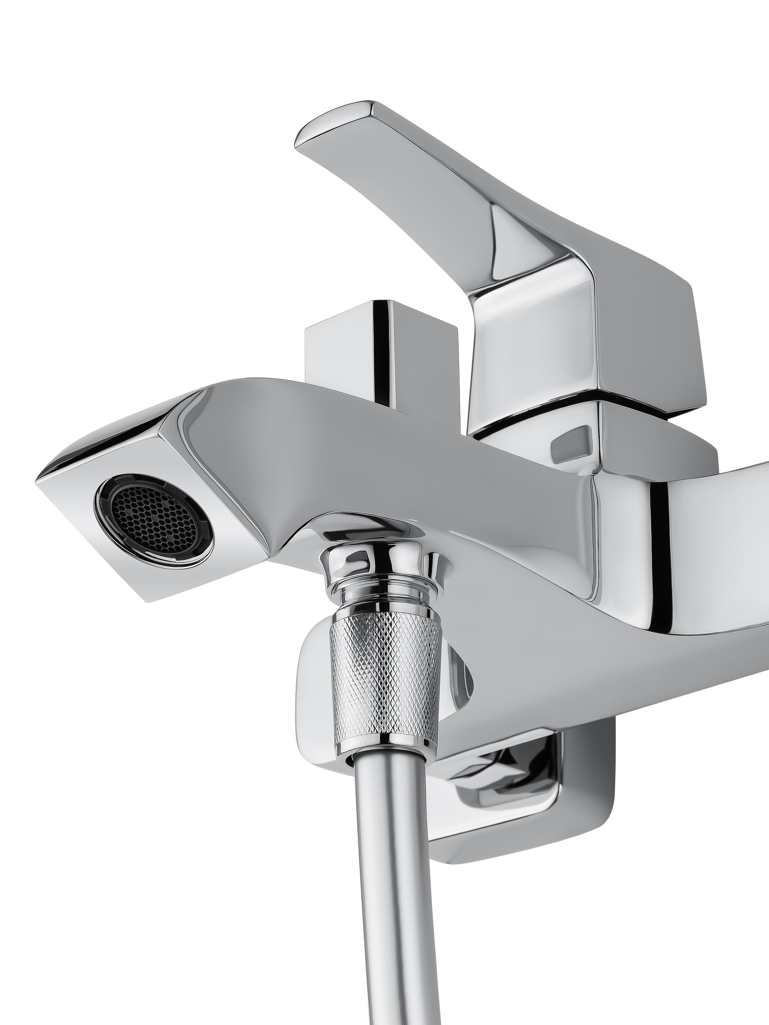 Смеситель для ванны с душем WONZON & WOGHAND FLEX, Хром (WW-88037072-CR) - Gidratop.ru изображение