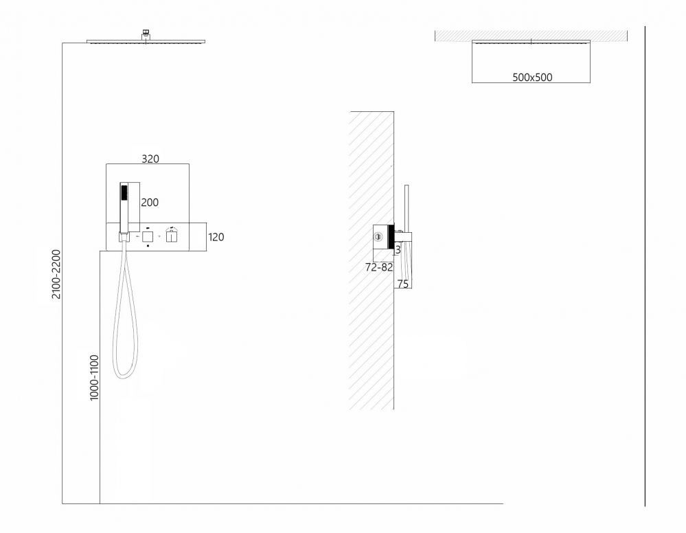 Душевая система ABBER Daheim AF8255W скрытого монтажа без излива, термостат, белая матовая - Gidratop.ru изображение
