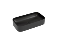 Умывальник чаша накладная прямоугольная (цвет Черный Матовый) Element 705x380x122мм - Gidratop.ru изображение