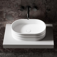 Раковина накладная ABBER Stein AS2650 белая матовая - Gidratop.ru изображение