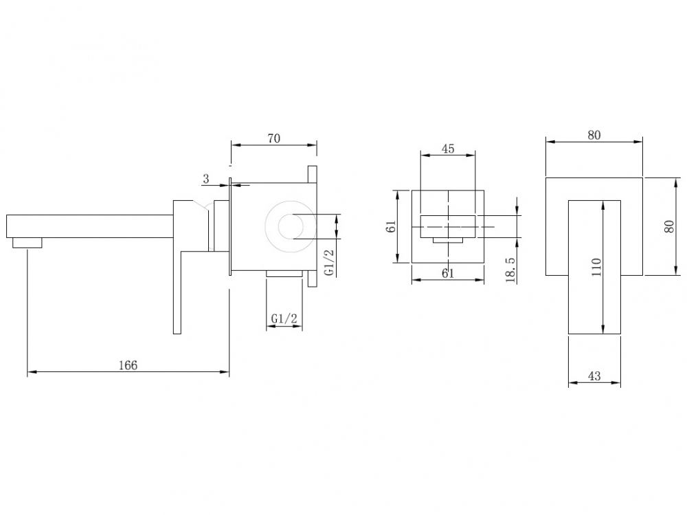 Смеситель ABBER Daheim AF8212SP для раковины скрытого монтажа, сатин - Gidratop.ru изображение
