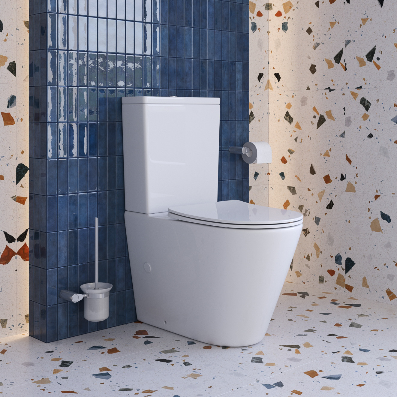 Унитаз-компакт безободковый BelBagno FLAY-TOR BB2149CP-TOR/SC/BB2149T - Gidratop.ru изображение