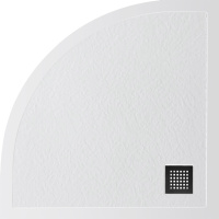 Душевой поддон из искусственного мрамора в комплекте с сифоном BelBagno UNO TRAY-MR-UNO-R-80-550-35-W-NO - Gidratop.ru изображение