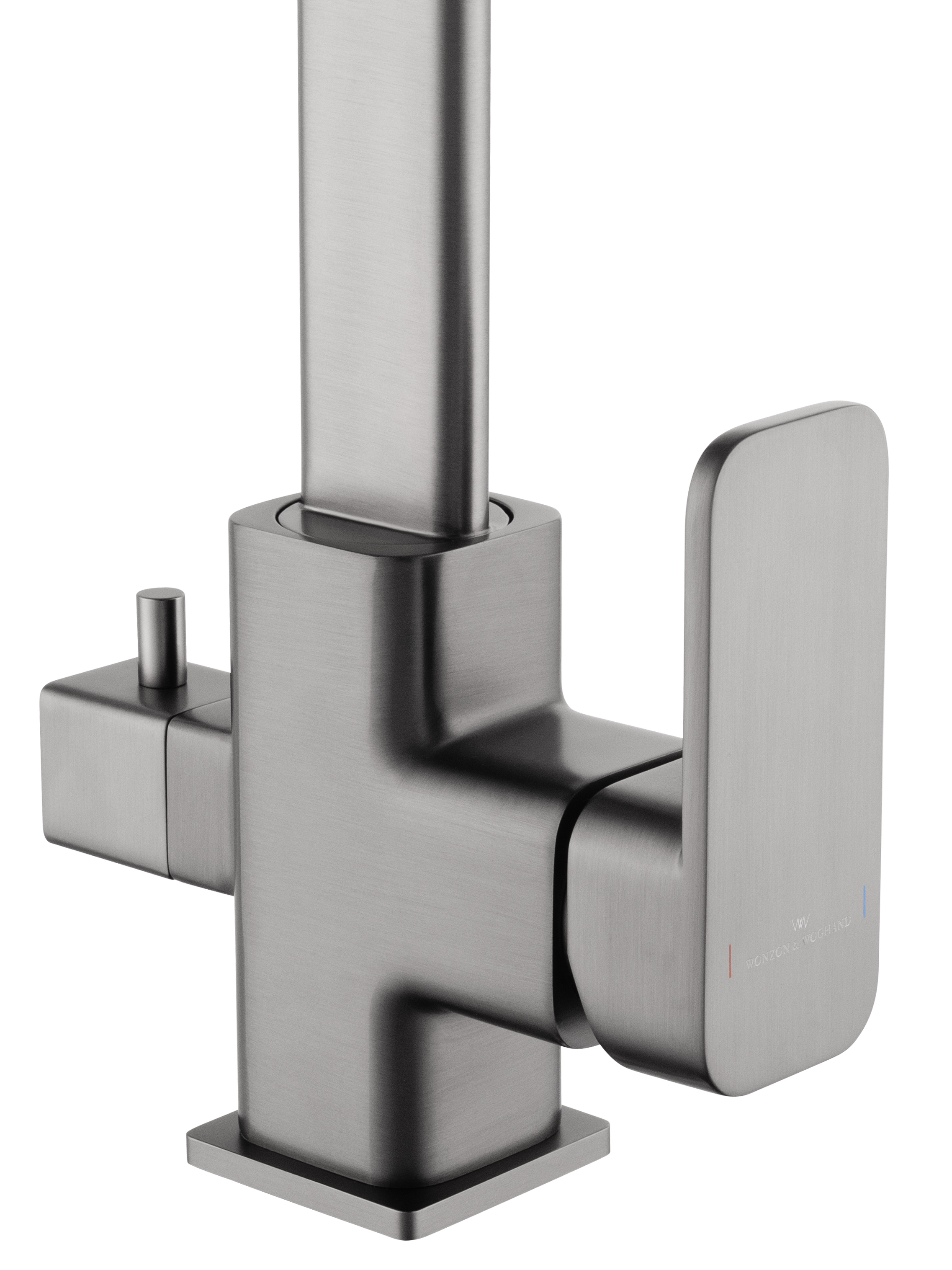 Смеситель для кухни с подключением фильтра WONZON & WOGHAND, Темный графит (WW-88458004-BGM) - Gidratop.ru изображение