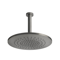 GESSI 316 верхний душ шарнирная, потолочная на 1/2, Oslash;355мм, h=243мм, цвет: steel brushed - Gidratop.ru изображение
