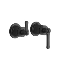 GESSI VENTI20 смеситель встраиваемый, однорычажный, с переключателем на 2 положения, внешняя часть, цвет черный матовый - Gidratop.ru изображение