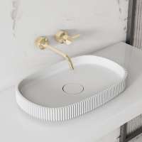 Раковина накладная ABBER Stein AS2601 белая матовая - Gidratop.ru изображение