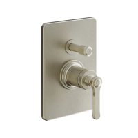 GESSI VENTI20 смеситель встраиваемый, однорычажный, с переключателем на 2 положения, внешняя часть, цвет Finox Brushed Nickel - Gidratop.ru изображение