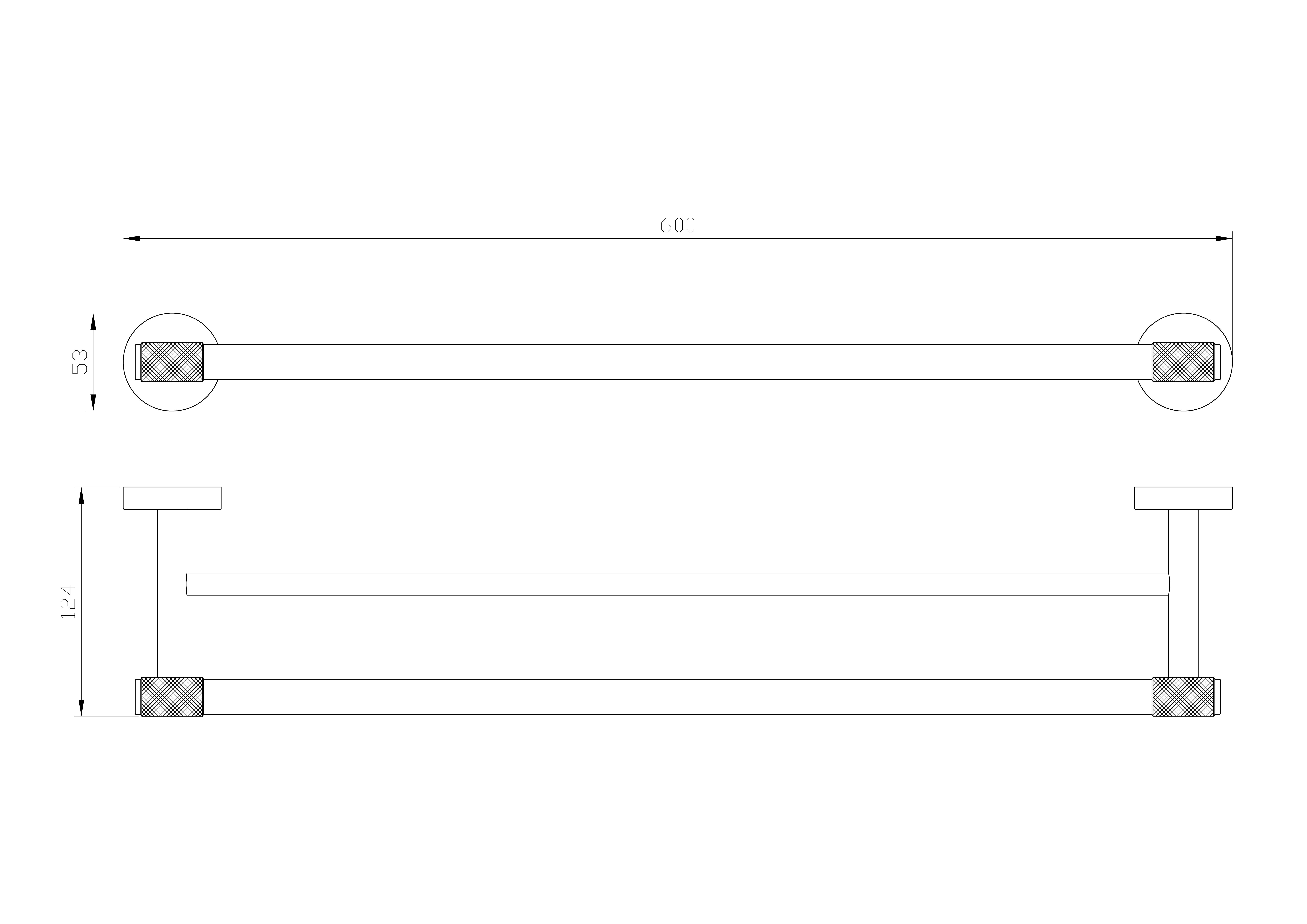 Полотенцедержатель двойной WONZON & WOGHAND MAJESTIC, Черный/Золото (WW-9211) - Gidratop.ru изображение