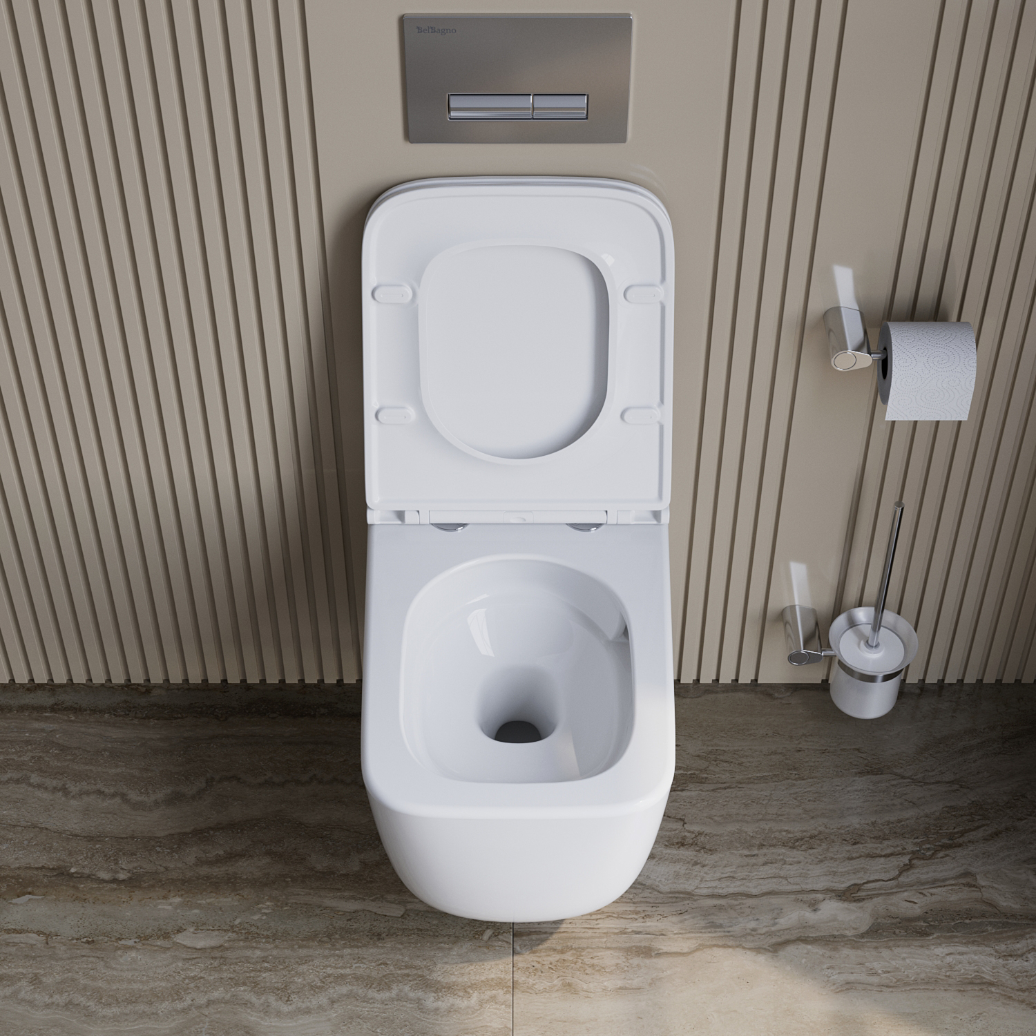 LUCE-TOR Унитаз подвесной безободковый с сиденьем дюропласт soft close, BB076CH-TOR/SC - Gidratop.ru изображение