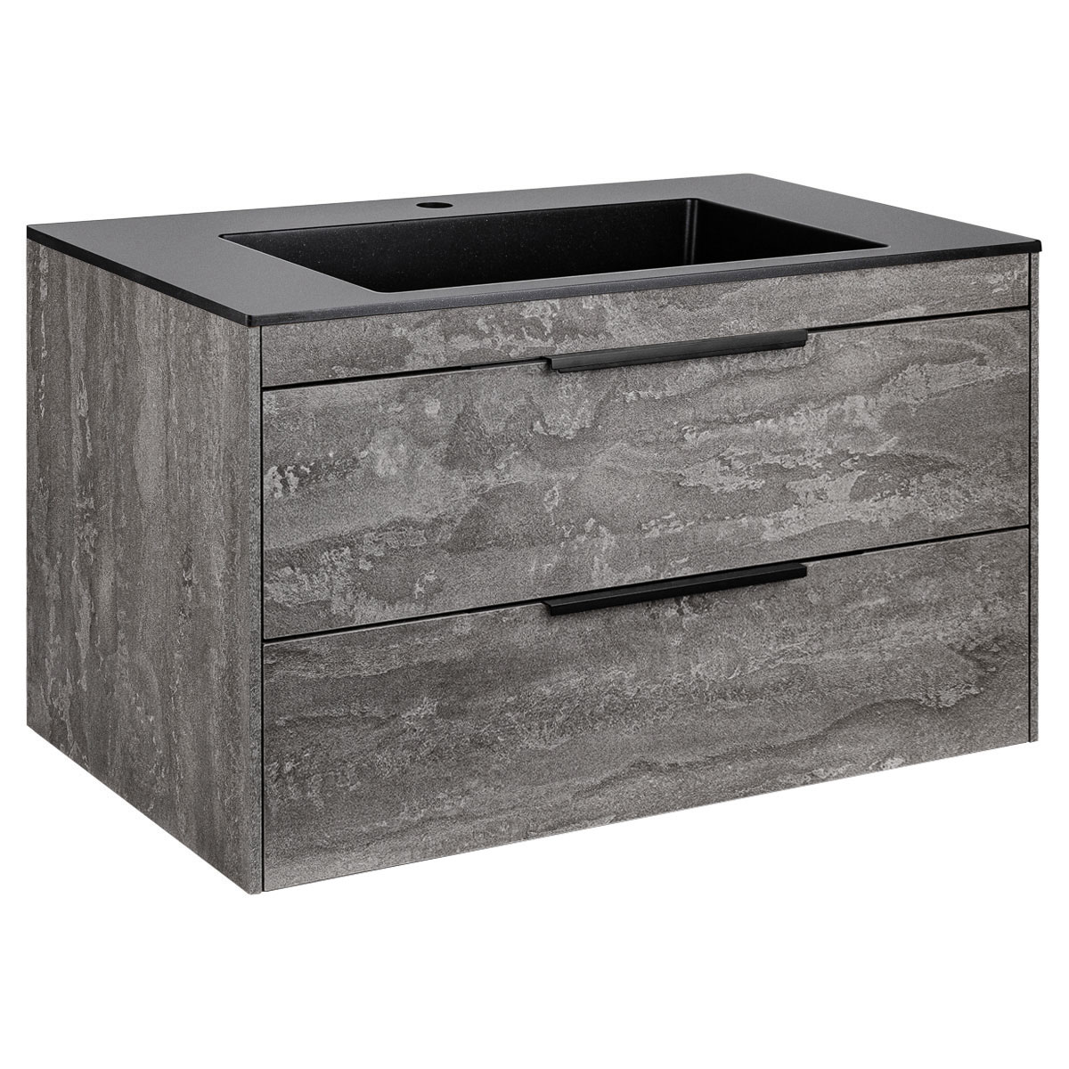 База под раковину Chiara 2D 800 подвесная, 2 выкатных ящика soft-close, G.Stone - Gidratop.ru изображение
