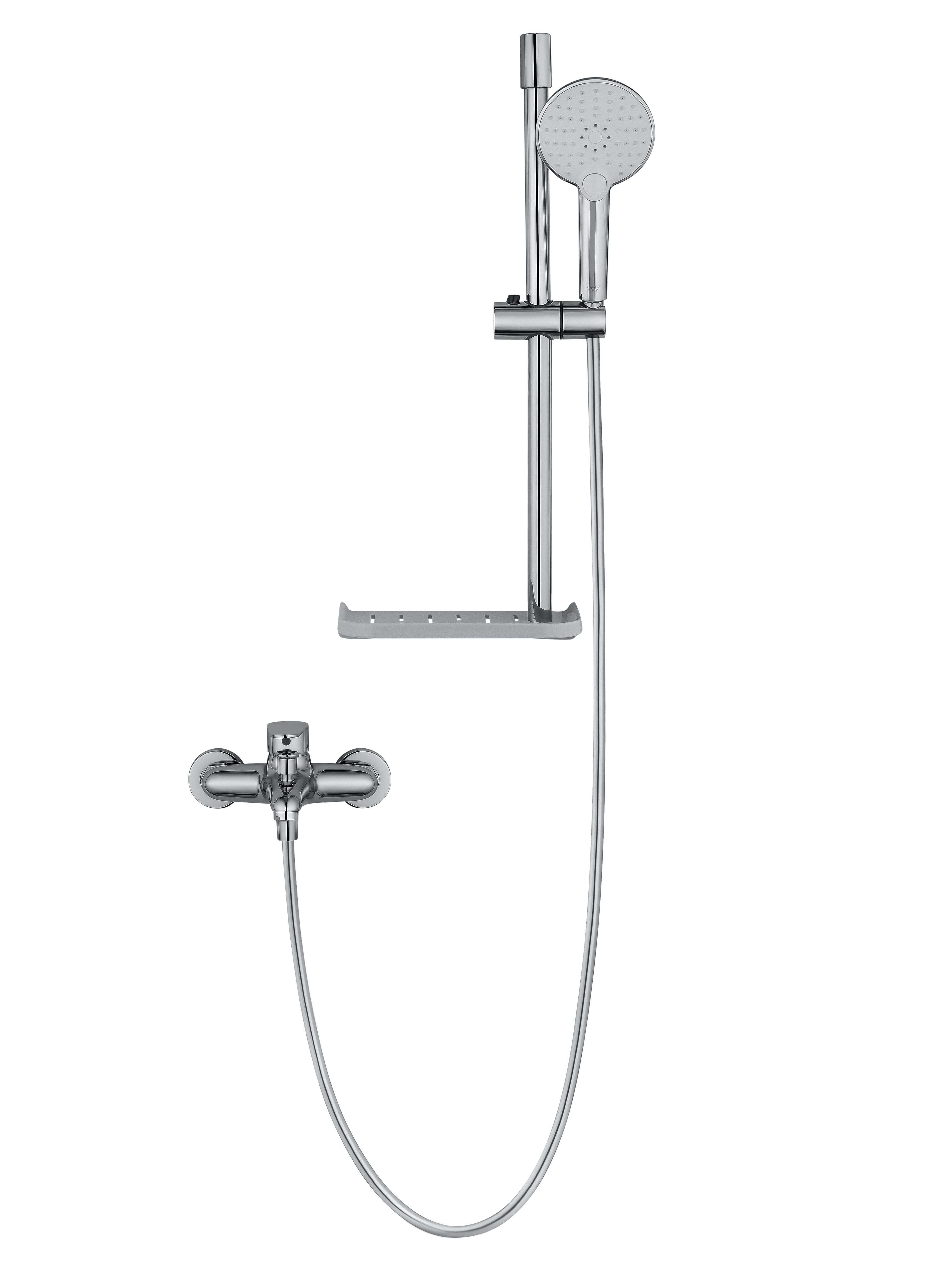 Смеситель для ванны с душевым гарнитуром WONZON & WOGHAND ALFA, Хром (WW-AE3201-CR) - Gidratop.ru изображение