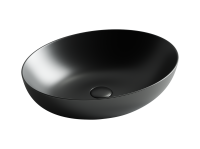Умывальник чаша накладная овальная (цвет Черный Матовый) Element 520x395x130мм - Gidratop.ru изображение