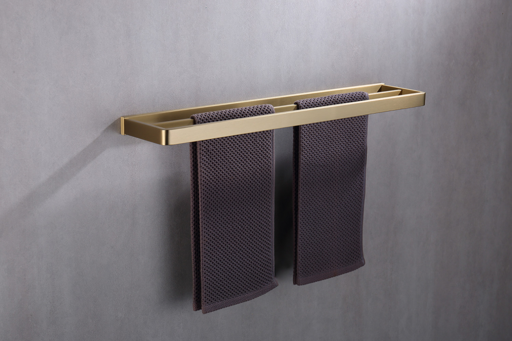 Полотенцедержатель двойной ABBER Westen AA1756G золото матовое - Gidratop.ru изображение