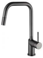 Смеситель для кухни с выдвижным изливом WONZON & WOGHAND, Темный графит (WW-6018-BGG) - Gidratop.ru изображение