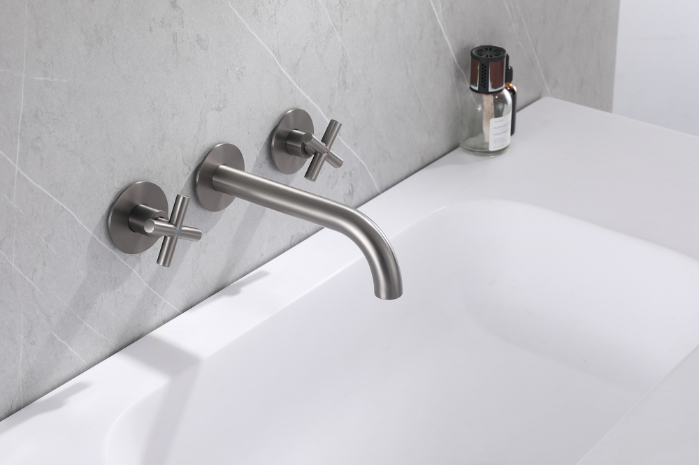 Смеситель ABBER Wasser Kreis AF81121NG для раковины скрытого монтажа, никель - Gidratop.ru изображение