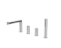 UNO Смеситель на борт ванны с ручным выдвижным душем, хром UNO-BVD4-CRM - Gidratop.ru изображение