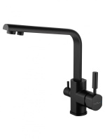 Смеситель для кухни с подключением фильтра WONZON & WOGHAND, Черный матовый (WW-88458003-MB) - Gidratop.ru изображение