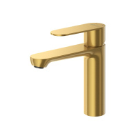 STYLUS-LS-BORO Смеситель для раковины однорычажный с донным клапаном, брашированное золото - Gidratop.ru изображение