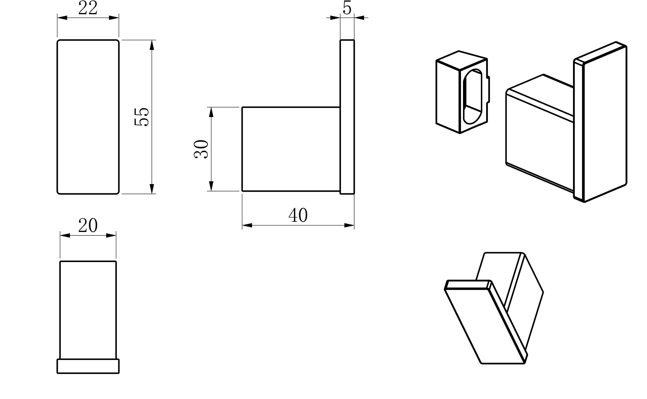 Крючок для ванной WONZON & WOGHAND, Черный матовый (WW-V2301-MB) - Gidratop.ru изображение