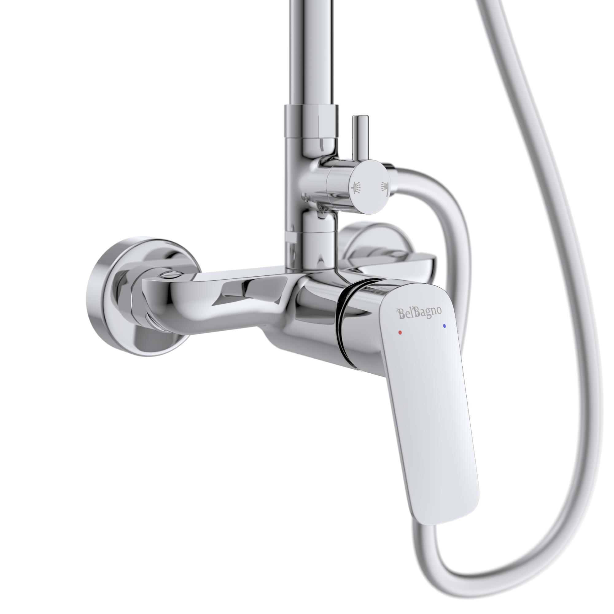 MARINO Душевая стойка со смесителем, хром MARINO-DOCM-CRM - Gidratop.ru изображение