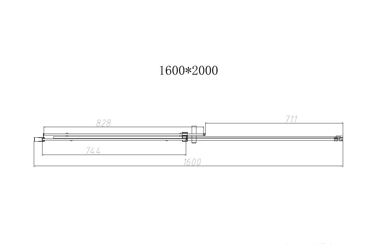 Душевая дверь Dice VDS-4D160CL, 1600, хром, стекло прозрачное - Gidratop.ru изображение