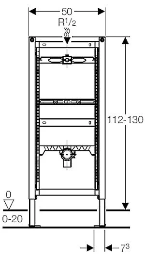 Инсталляция Geberit Duofix 111.686.00.1 для писсуара, с наружным подводом воды - Gidratop.ru изображение